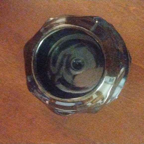 2 Deep Blue and Brown Glazed Smaller Decorative Pottery Vases - Picture 6 of 15